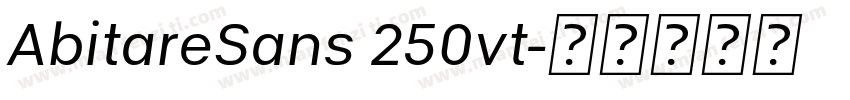 AbitareSans 250vt字体转换